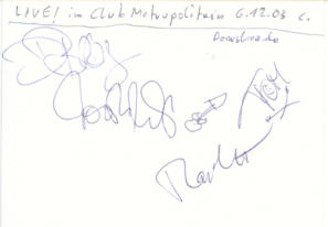 · the Doors of Perception LIVE! at Club Metro -Autogramm - gruss  C. ! ·